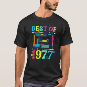 Best Of 1977 Birthday Retro Birth Year Cassette Ta T-Shirt