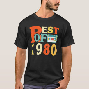 Best Of 1980 41st Birthday Cassette Tape Vintage T-Shirt