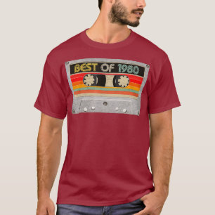Best Of 1980 41st Birthday Gifts Cassette Tape T-Shirt