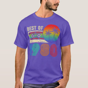 Best Of 1980 42nd Birthday Vintage Cassette Limite T-Shirt