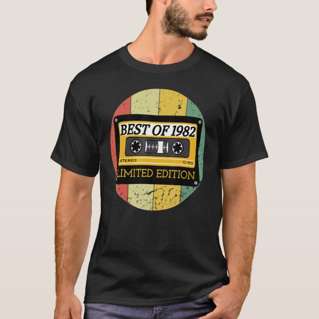 Best Of 1982 40th Birthday Cassette Tape   T-Shirt (Front)