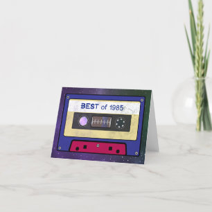 Best of 1985 Cassette Birthday Anniversary  Holiday Card