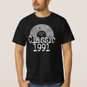Best Of 1991 Classic Vinyl, Born In 1991 Birthday T-Shirt