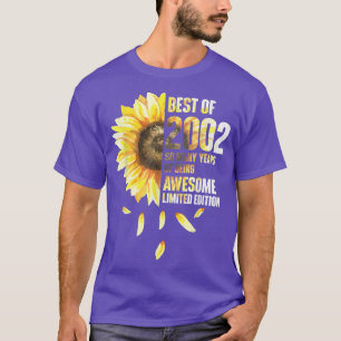 Best Of 2002 Sunflower Year Of Birth Birthday  T-Shirt