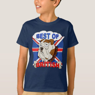 Best of British Cartoon Bulldog Kids T-Shirt