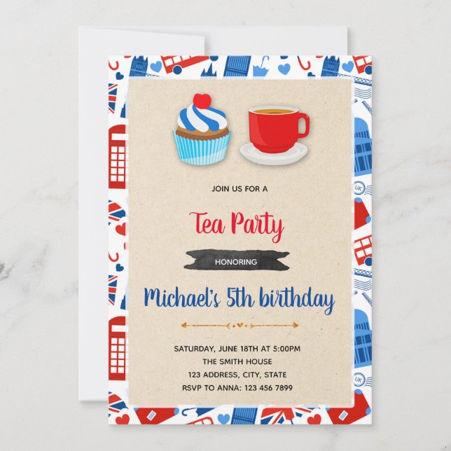 Best Of British party invitation (Front)