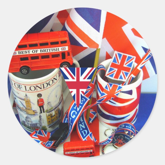 Best of British Souvenirs Classic Round Sticker (Front)