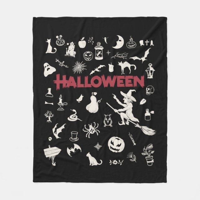 Best of Halloween Fleece Blanket (Front)