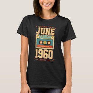 Best Of June 1960 62 Years Old Cassette Tape 62th T-Shirt