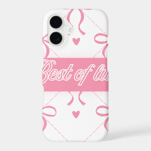 "Best of Luck" Aesthetic Pink Ribbon Phone Case