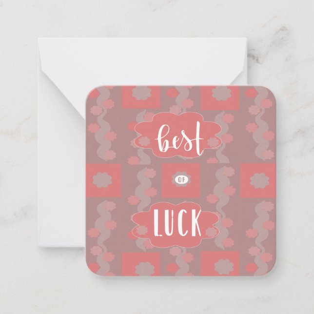 Best of Luck Note Card (Front)