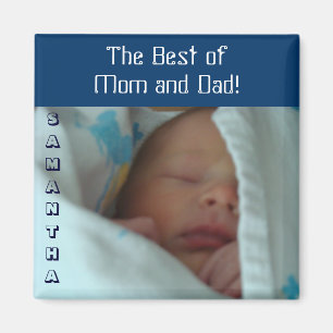 Best of Mum & Dad baby magnets gifts Personalised