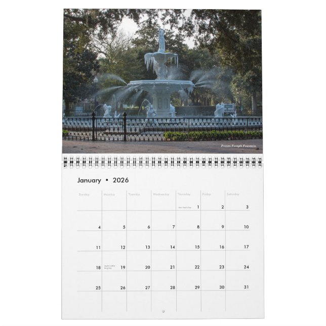 Best of Savannah, Georgia Calendar (Jan 2026)