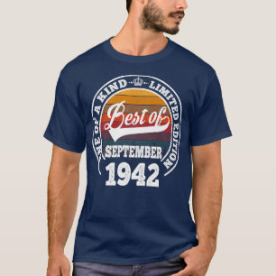 Best Of September 1942 80th Birthday Gift For 80 Y T-Shirt