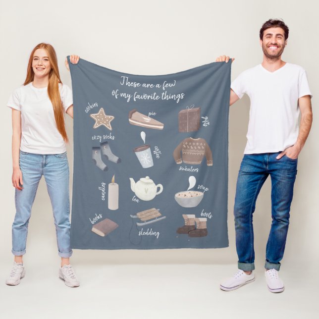 Best of Winter Few of My Favourite Things Fleece Blanket (In Situ)