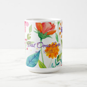 Best Oma Mother's Day Bright Floral  Coffee Mug