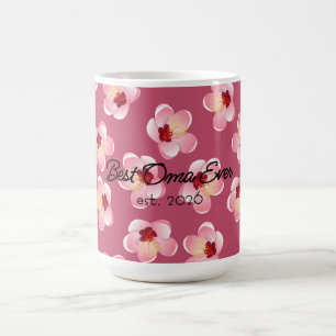 Best Oma Mother's Day Pink Tropical Flower Coffee Mug
