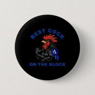 Best On The Block Chicken Apparel 6 Cm Round Badge