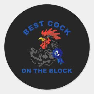 Best On The Block Chicken Apparel  Classic Round Sticker