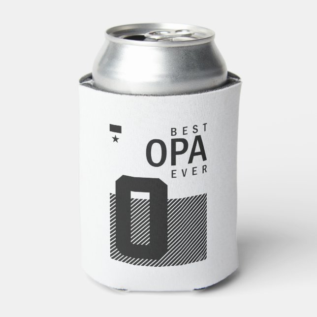 Best Opa Ever Can Cooler (Can Front)