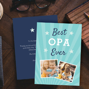 Best Opa Ever Father's Day Flat Photo Card
