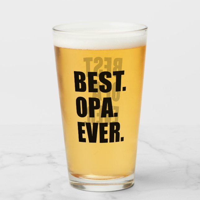 Best Opa Ever German Grandfather Glass (Front Filled)