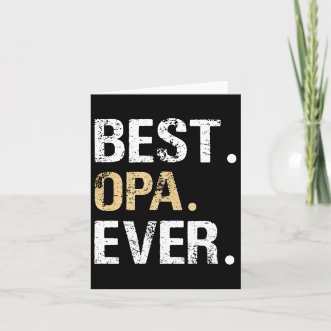 Best Opa Graphic Opa Gift From Granddaughter Grand Card (Front)