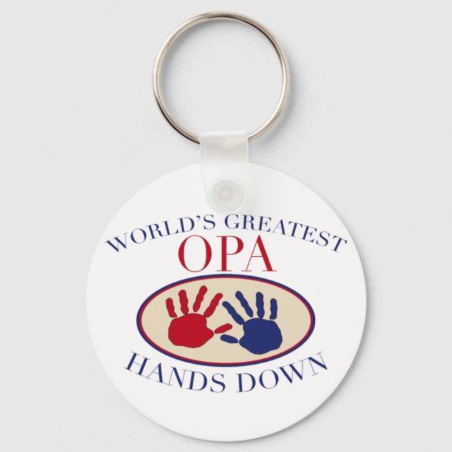 Best Opa Hands Down Key Ring (Front)