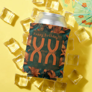 Best Orange Lilies Aesthetic Girl Birthday Party Can Cooler