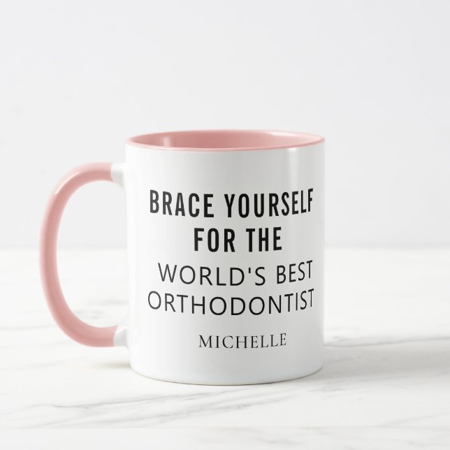 Best Orthodontist Personalised Professional Name Mug (Left)