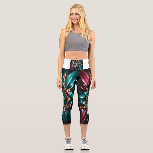 Best painting colourful capri leggings (Front)