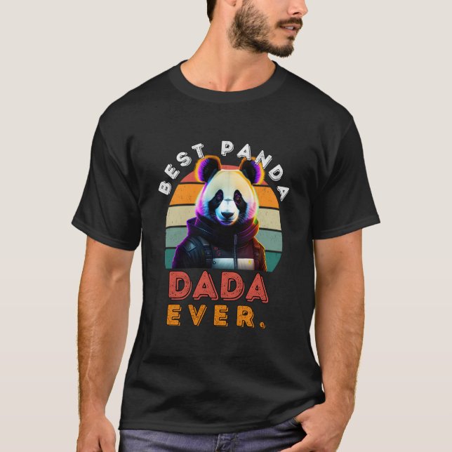 Best Panda Dada Ever Cyberpunk Panda T-Shirt (Front)