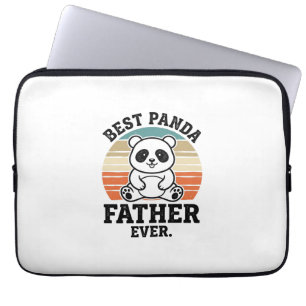 Best Panda Father Ever Vintage Panda Shirt Design_ Laptop Sleeve