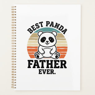 Best Panda Father Ever Vintage Panda Shirt Design_ Planner