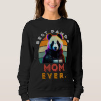 Best Panda Mom Ever Vintage Retro Sunset Cyberpunk