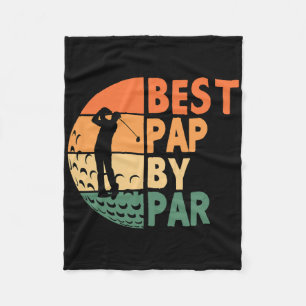 Best Pap By Par Golfing Funny Golf Golfer  Fleece Blanket
