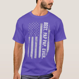 Best Pap Pap Ever Vintage American Flag Father's D T-Shirt