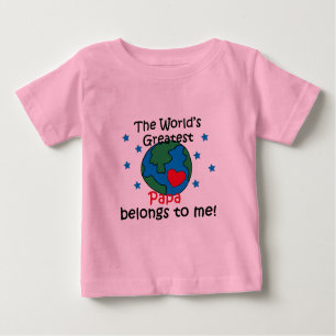 Best Papa Belongs to me Baby T-Shirt