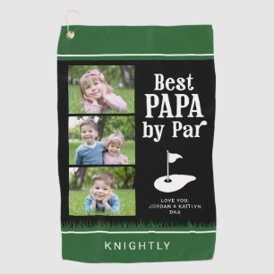 BEST PAPA BY PAR 3 Photos Names Golf Towel