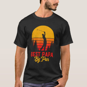 Best Papa By Par Father's Day Golf Dad Grandpa  5 T-Shirt