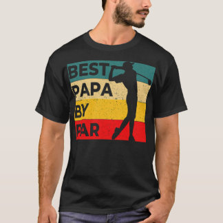 Best Papa By Par Fathers Day Golf Funny Golf Love  T-Shirt
