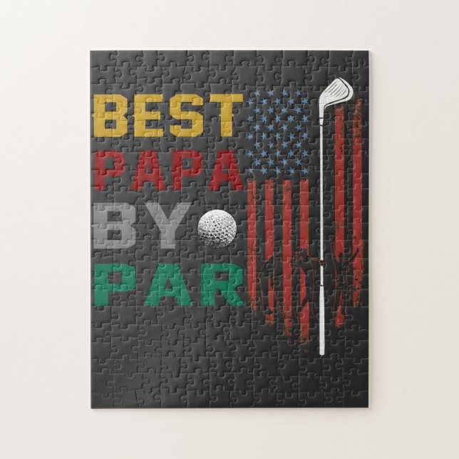 best papa by par golf T-Shirt Jigsaw Puzzle (Vertical)