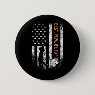 Best Papa By Par Golfing Gifts Papa Father's Day G 6 Cm Round Badge