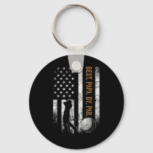Best Papa By Par Golfing Gifts Papa Father's Day G Key Ring