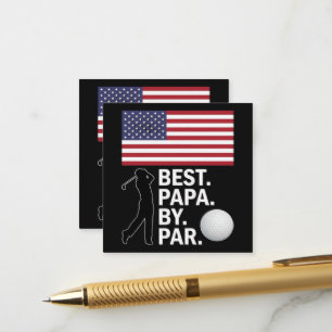 Best Papa By Par Golfing Papa Father's Day Golf Enclosure Card