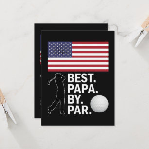 Best Papa By Par Golfing Papa Father's Day Golf Invitation
