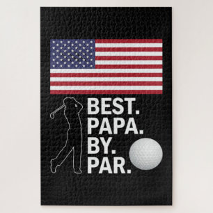 Best Papa By Par Golfing Papa Father's Day Golf Jigsaw Puzzle