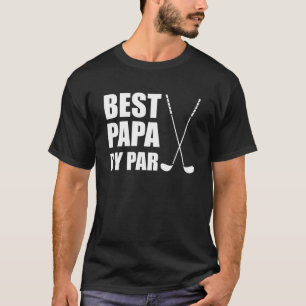 Best Papa By Par Grandpa Golfer Pun T-Shirt