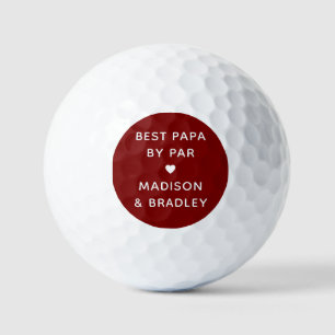 Best Papa By Par Personalised Name Golf Balls