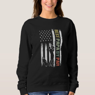 Best Papa By Par Us American Flag Father's Day Gol Sweatshirt